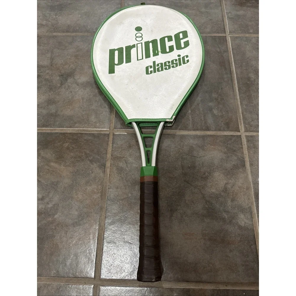 Vintage Prince Classic Aluminum 1982 Tennis Racquet And Cover 4‎ 1/2
